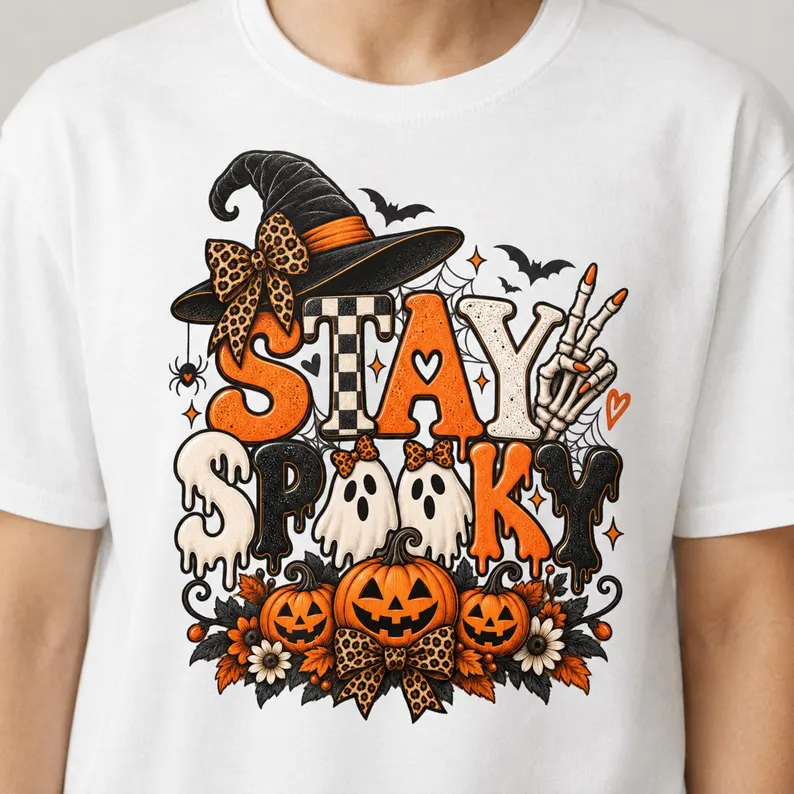 Spooky Season Shirt – Stay Spooky Retro Halloween Ghost Tee