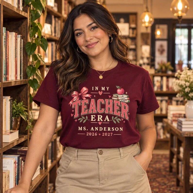 Teacher Era Shirt – Custom Teacher Name Graphic Tee