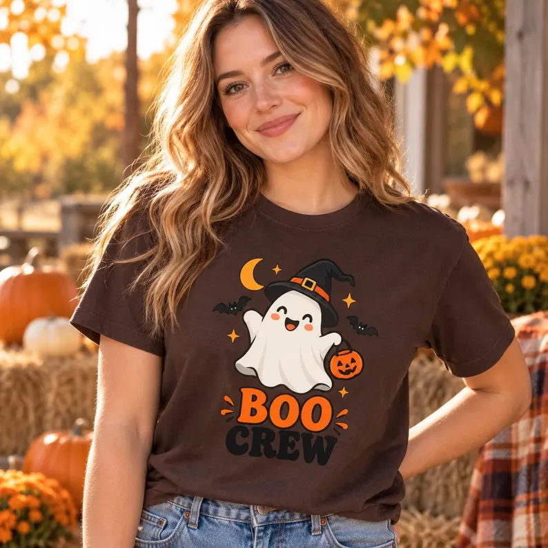 Boo Crew Shirt – Cute Ghost Halloween T-Shirt