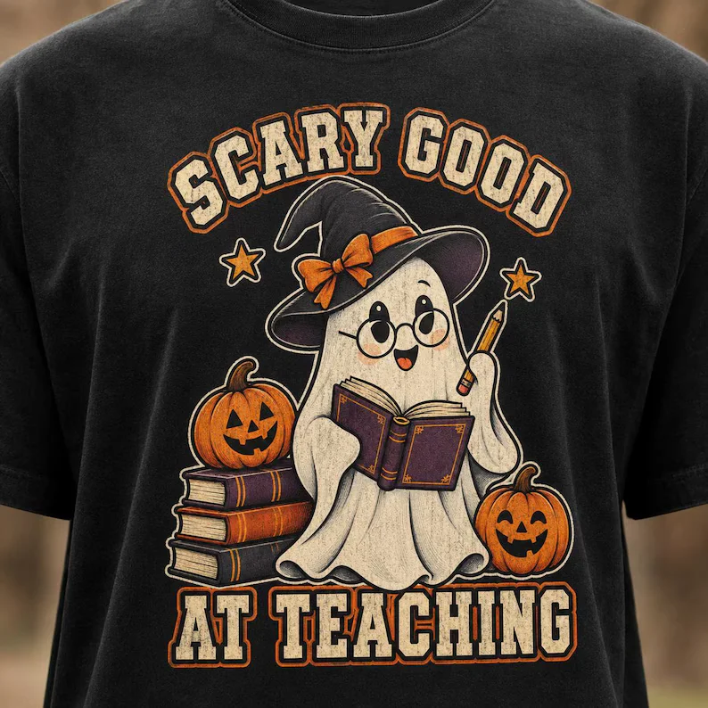 Halloween Teacher Shirt – Scary Good at Teaching Ghost Tee
